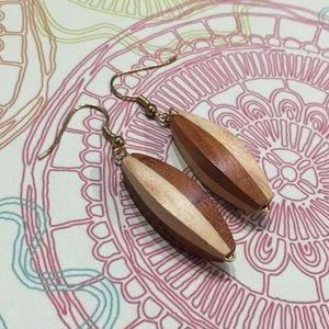 Beautiful handcrafted wood earrings