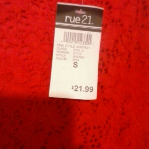 NWT Rue 21 Red Eyelet Dress Sm - Picture 5 of 5