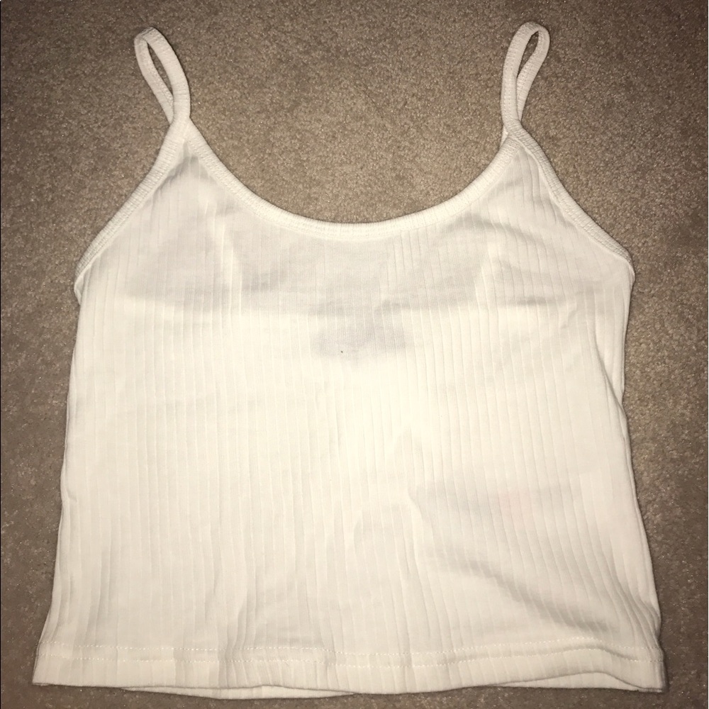 white crop top