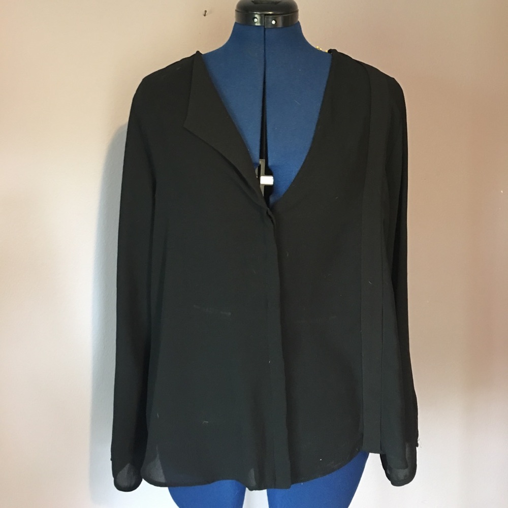 Black, Semi- sheer Zara button-down