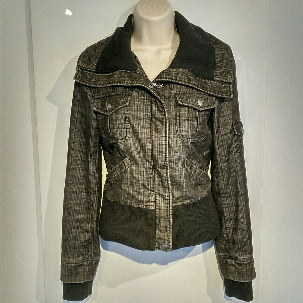 Tally Weijl Gray/Black Stylish Light Jacket M