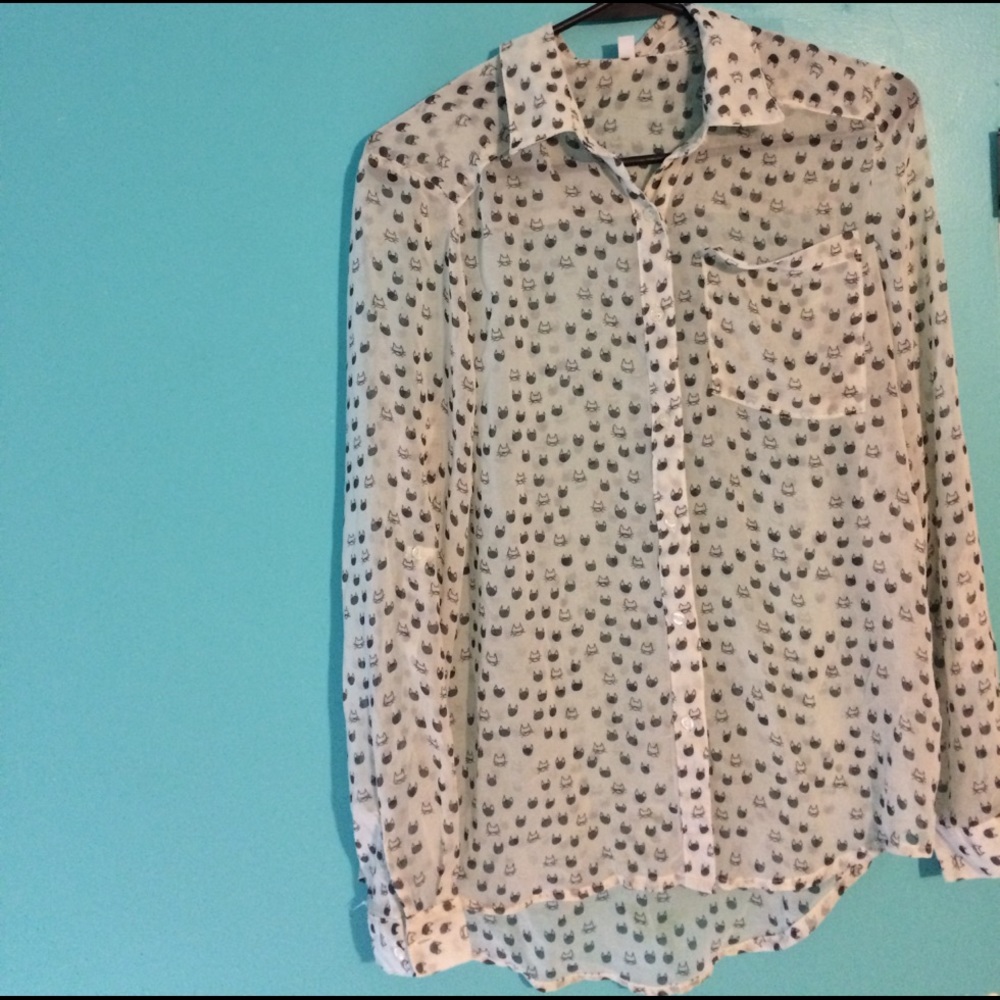 Cat patterned shirt