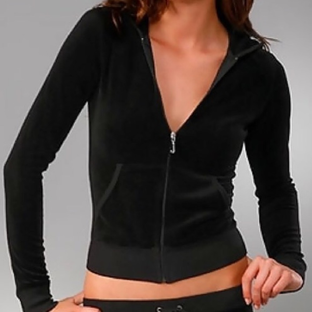 Juicy Couture Black Velour Jacket & Pants