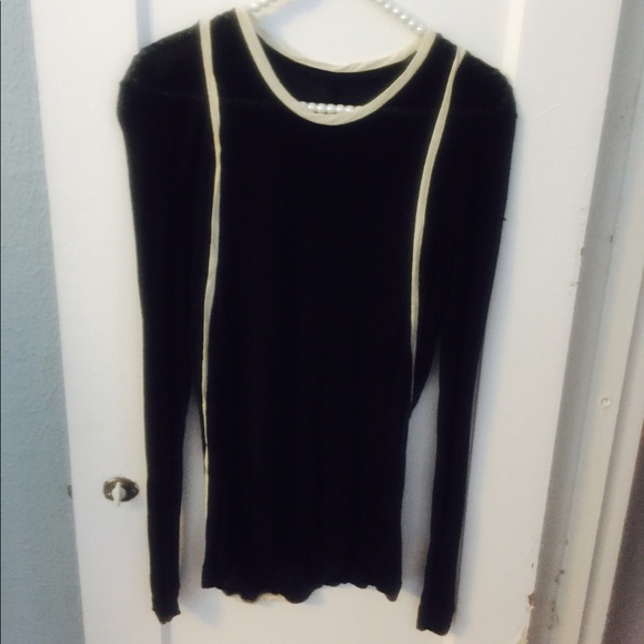 Rag & Bone black top with white contrast - Picture 1 of 5