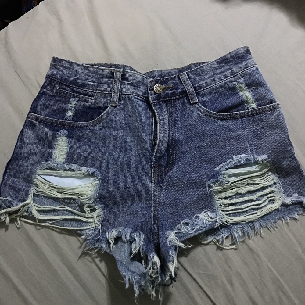 distressed shorts