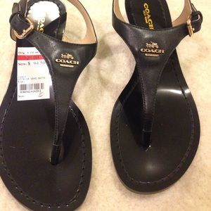 Coach black sandals