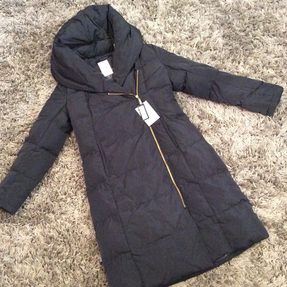 NWT Cole Haan Navy Down Quilted Puffer MED