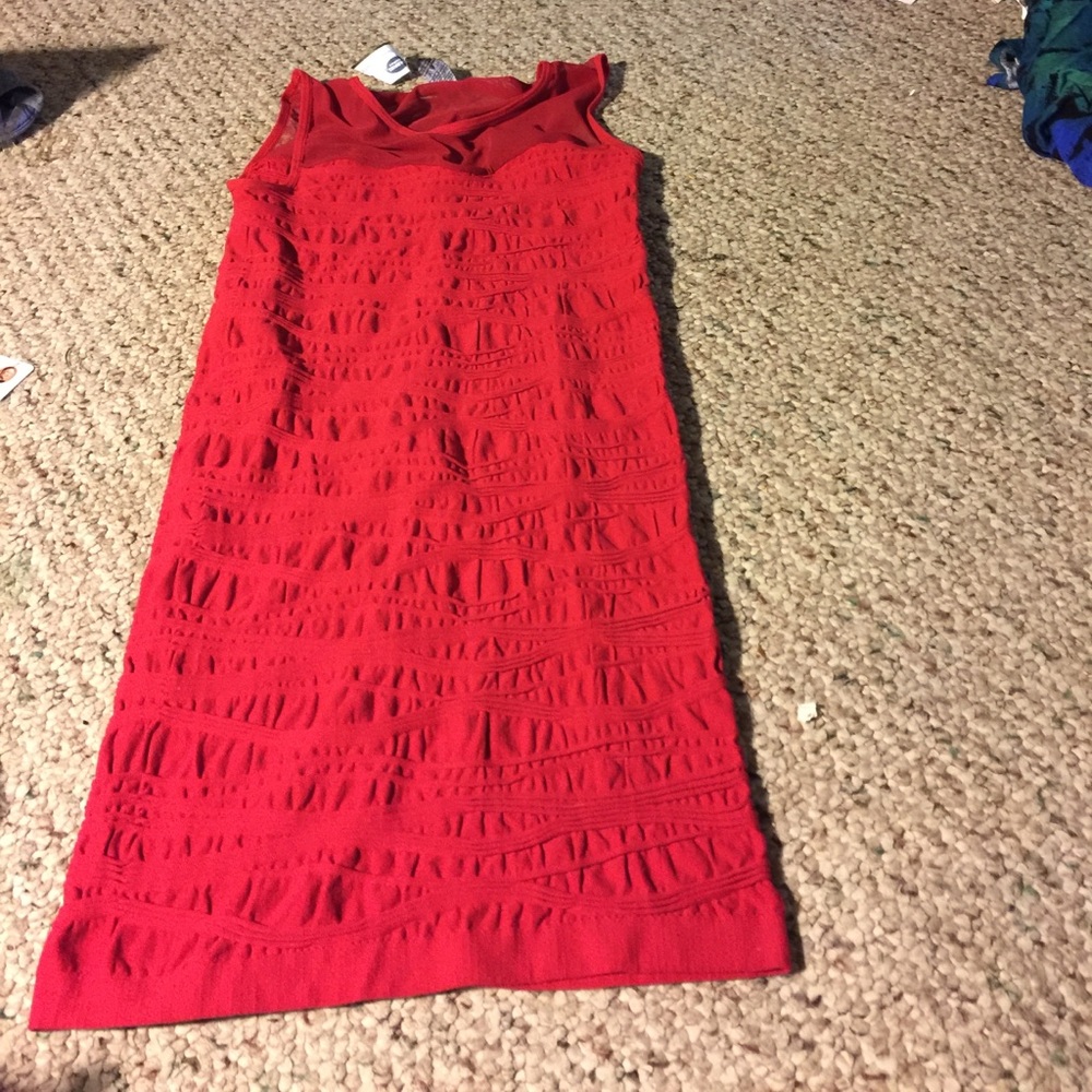 Red bodycon dress