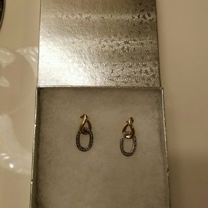 gold Infiniti style earrings