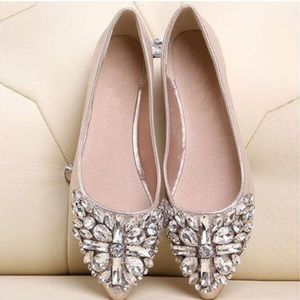 Gold Embellished Flats - New