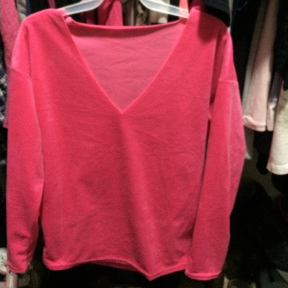 Pink velvet shirt