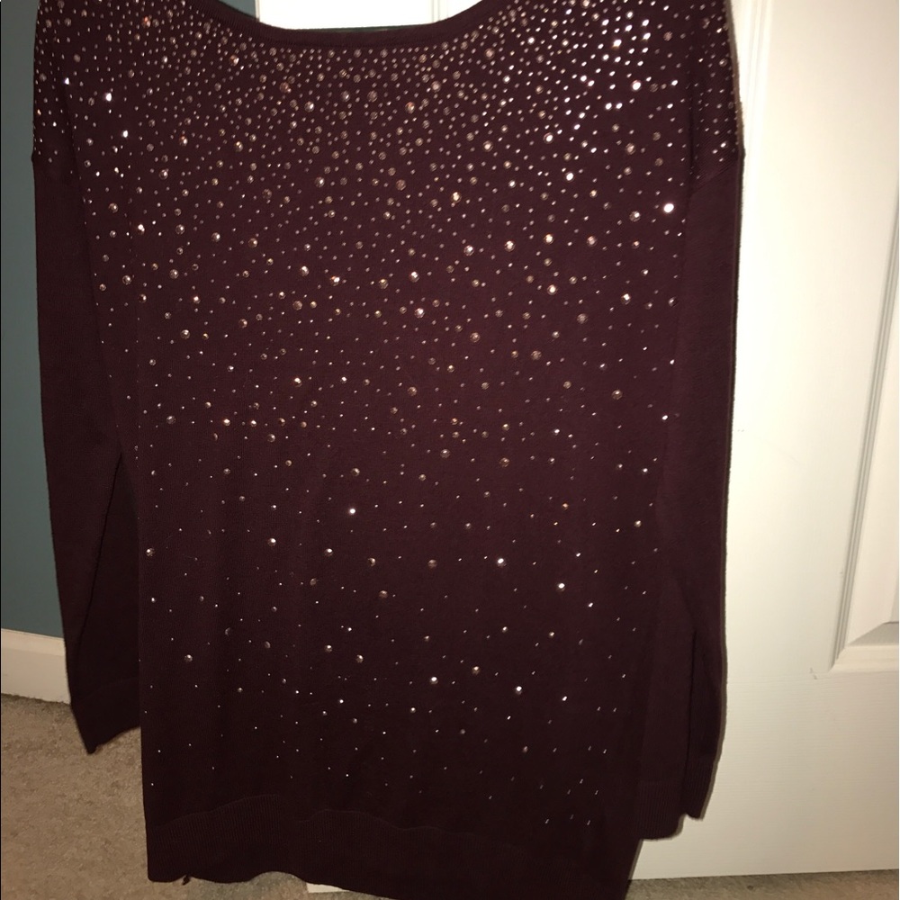 Long sleeve sparkly sweater dress