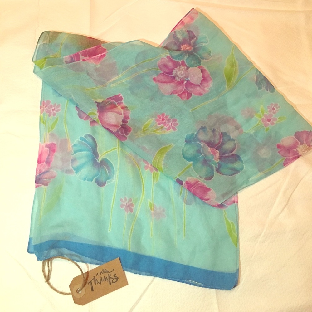 Vintage flowered scarf