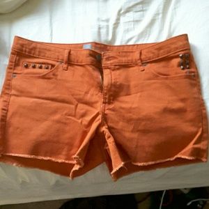 NEW Cute orange denim shorts, never worn