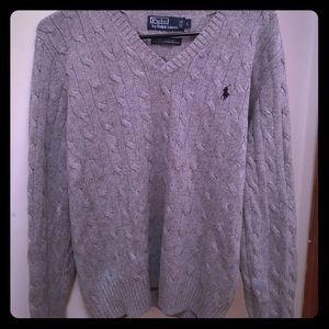 Ralph Lauren V neck sweater grey