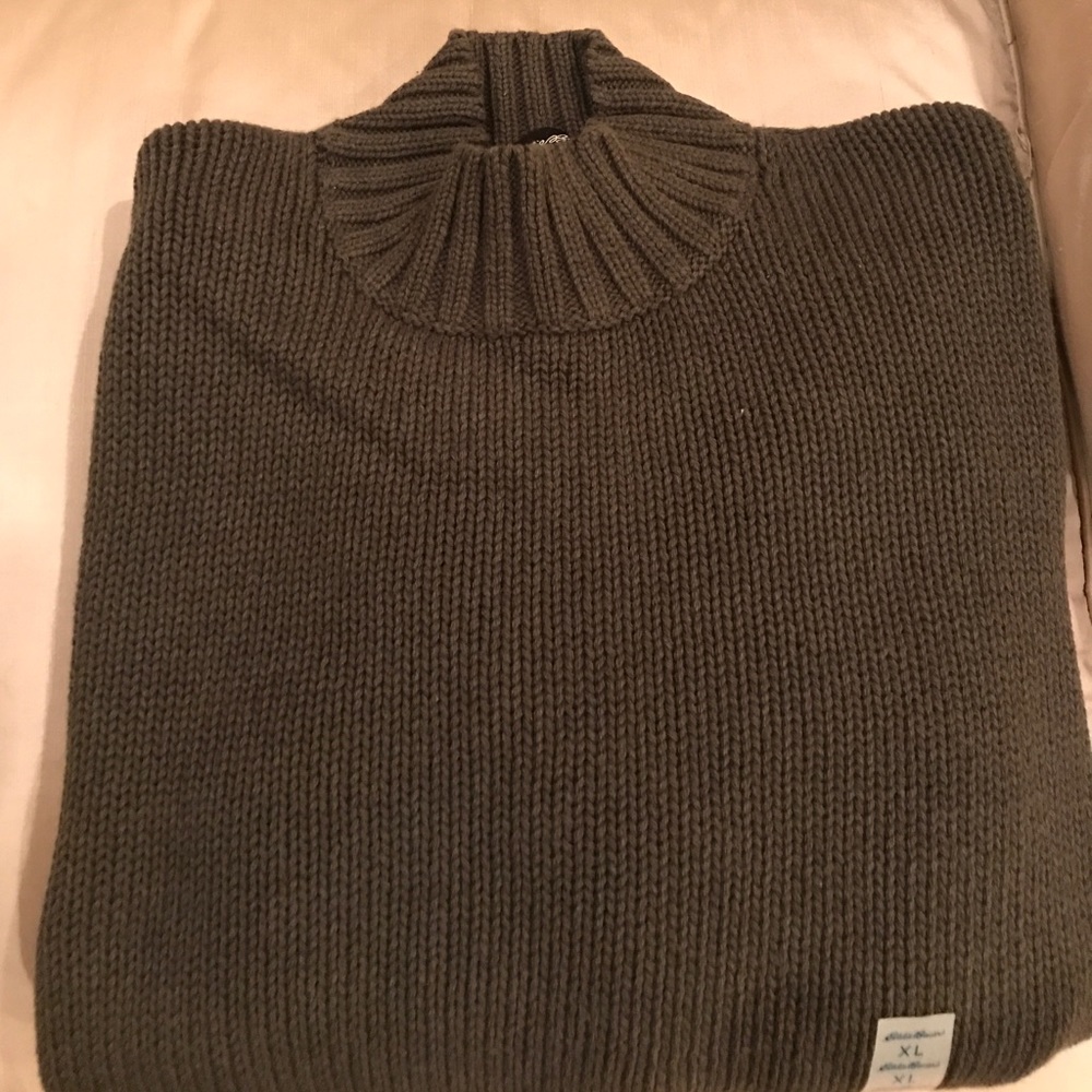 Eddie Bauer brown 100% cotton warm sweater