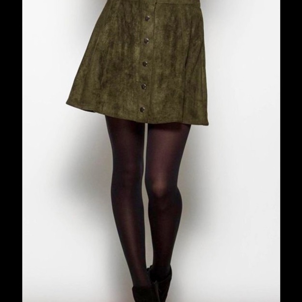 Sky + She Suede Skirt