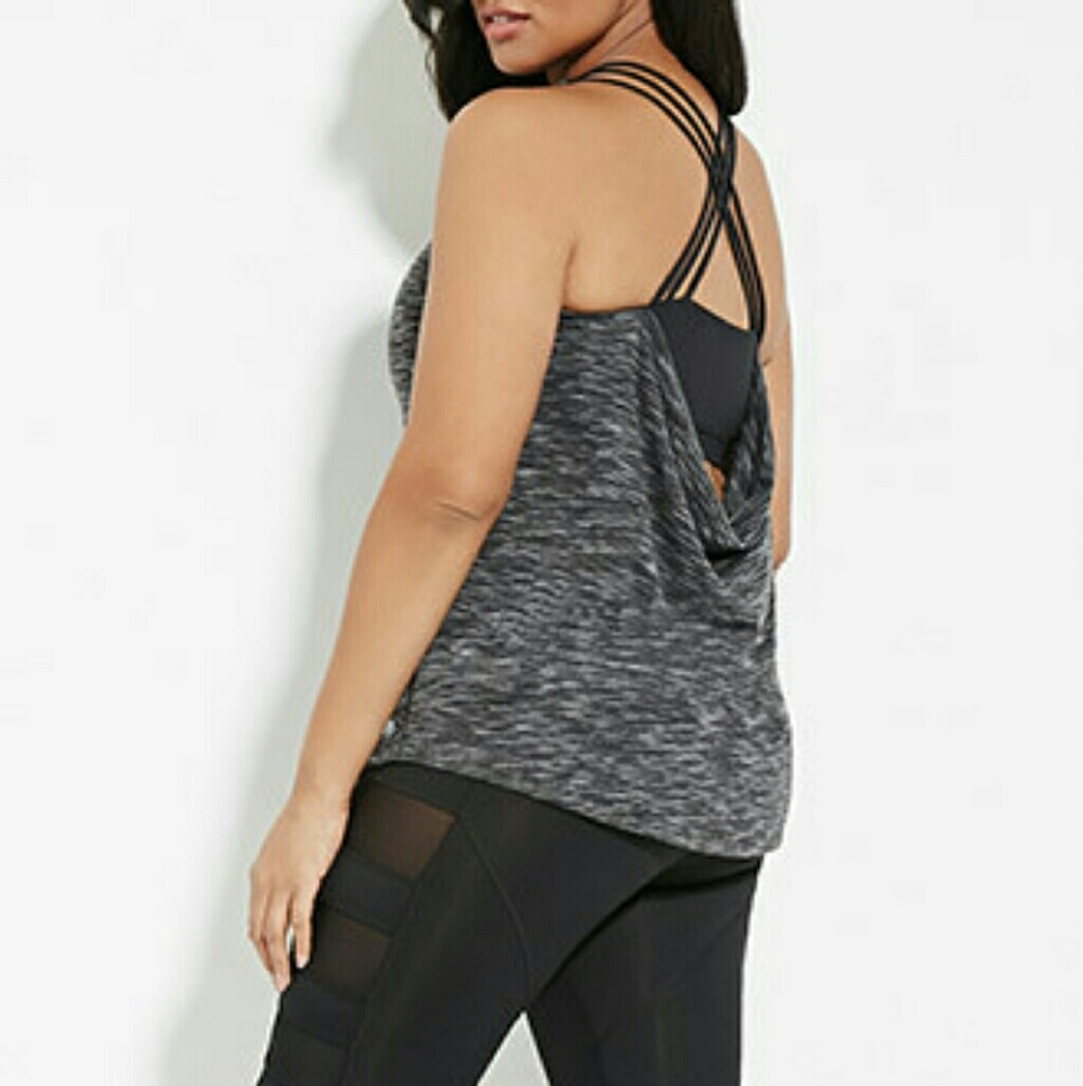 Athletic 2-in-1 charcoal tank