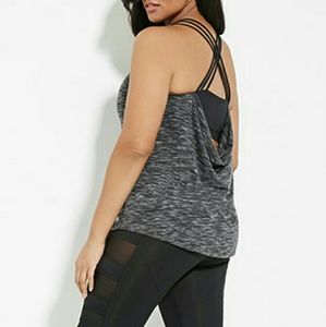 Athletic 2-in-1 charcoal tank