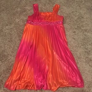 Pink and orange ombré dress