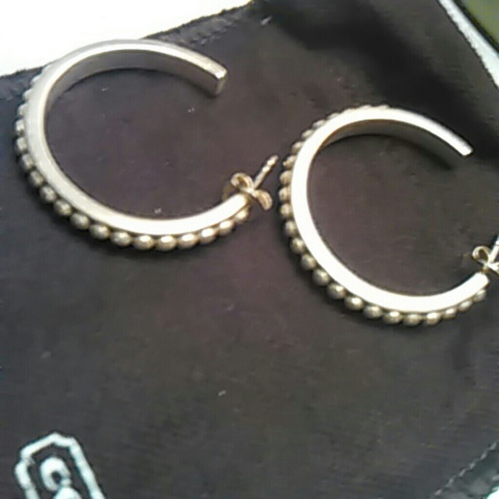 SOLD !♥️Coach hoop earrings Authentic! - Picture 1 of 6