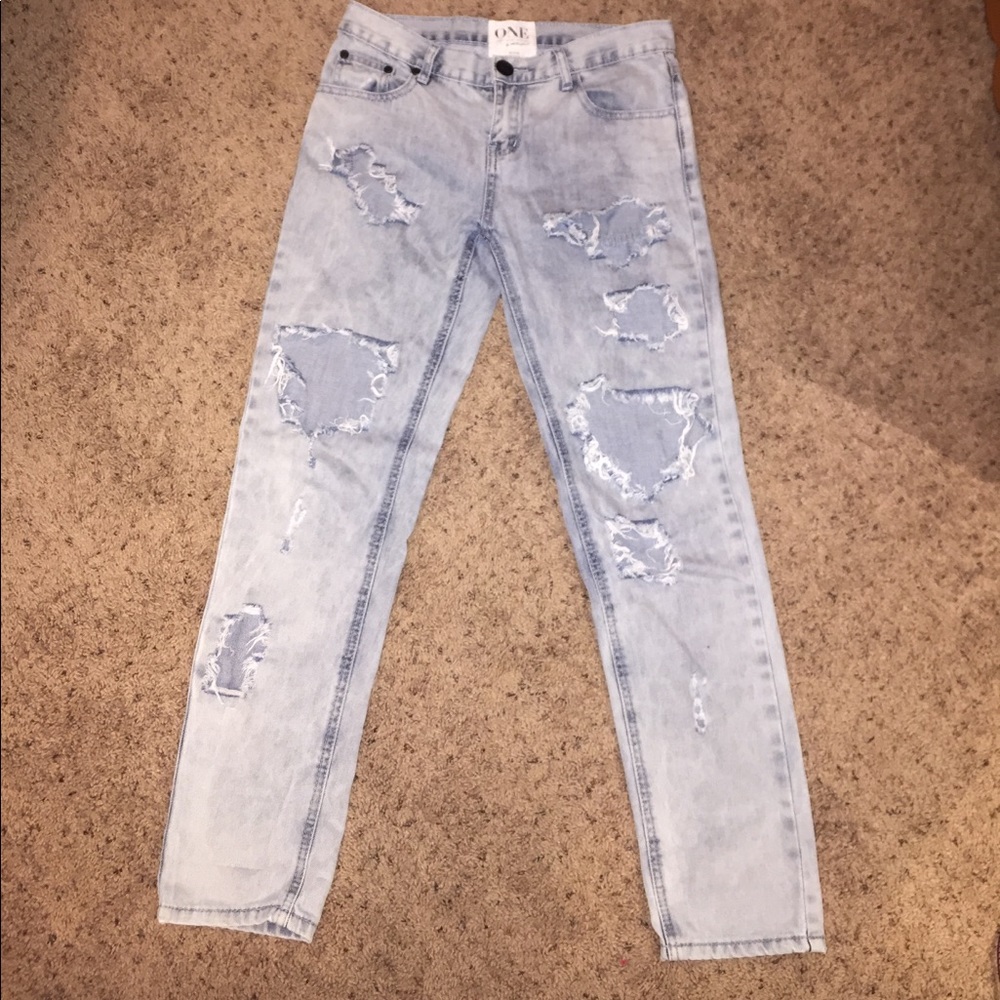 one teaspoon faded boyfriend jeans