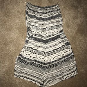 Black and white romper