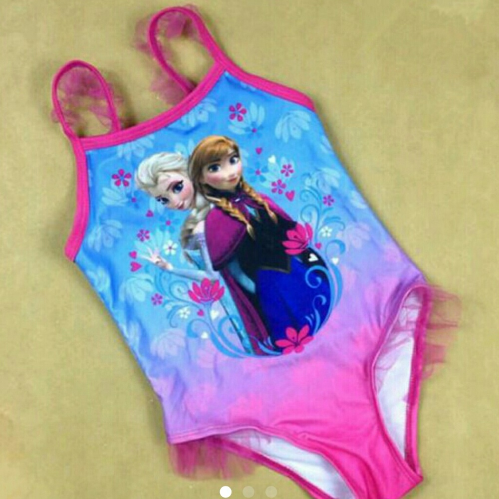 Disney Girls Frozen one piece bathing swimsuit