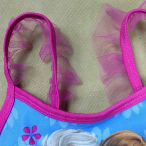 Disney Girls Frozen one piece bathing swimsuit - Picture 3 of 3