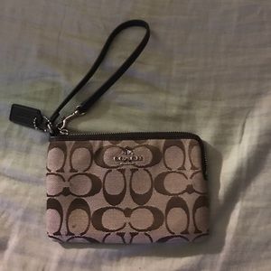 Qtr zip Coach wristlet
