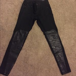 Rag and Bone leather Moto pants