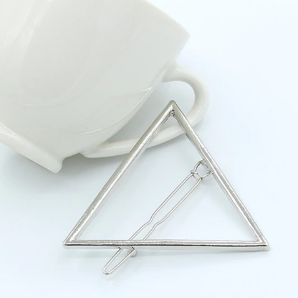 Silver Triangle Hair Pin / Bobby Pin