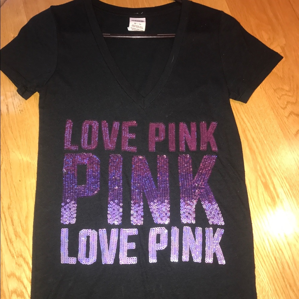 Black Victoria's Secret sequin tee