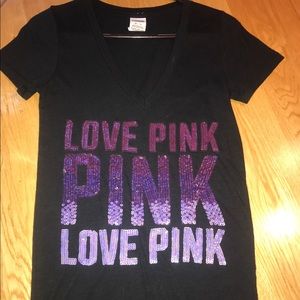 Black Victoria's Secret sequin tee