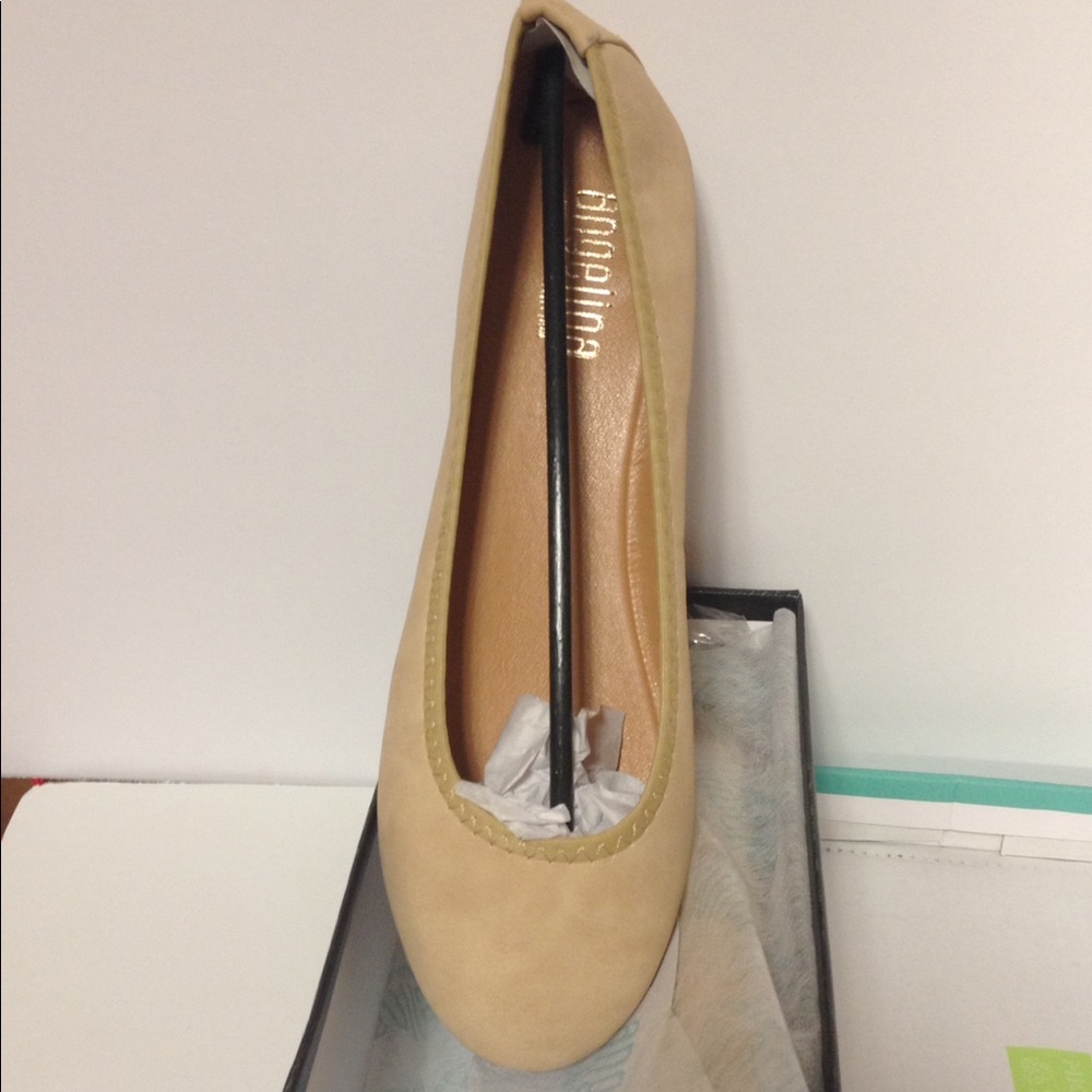 {Angelina} nude flat shoes suede 10 comfy stylish office casual