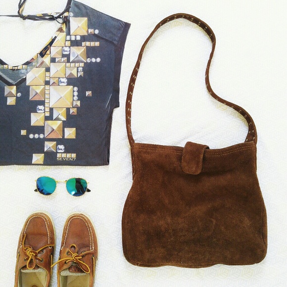 GAP Handbags - Gap Leather Suede Shoulder Bag Purse