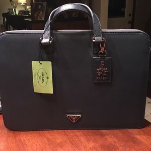 Prada bag with original tag color blue