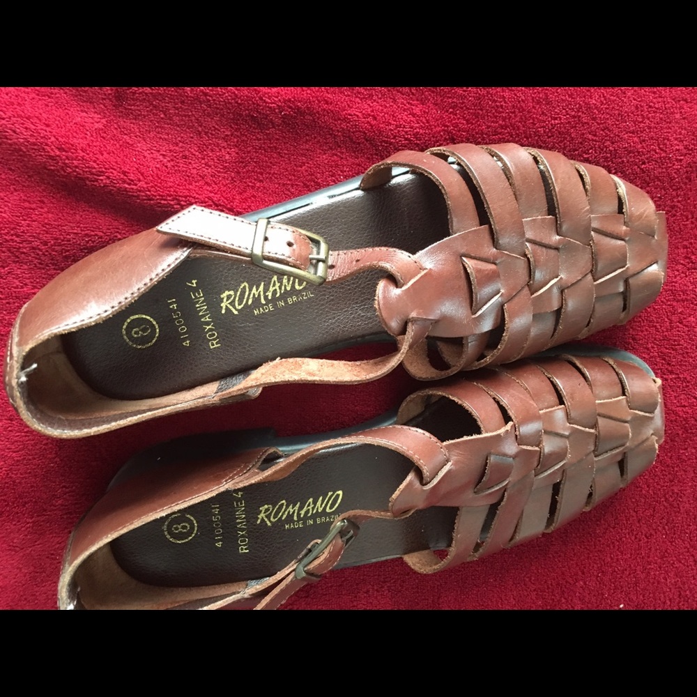 Brown leather sandals!