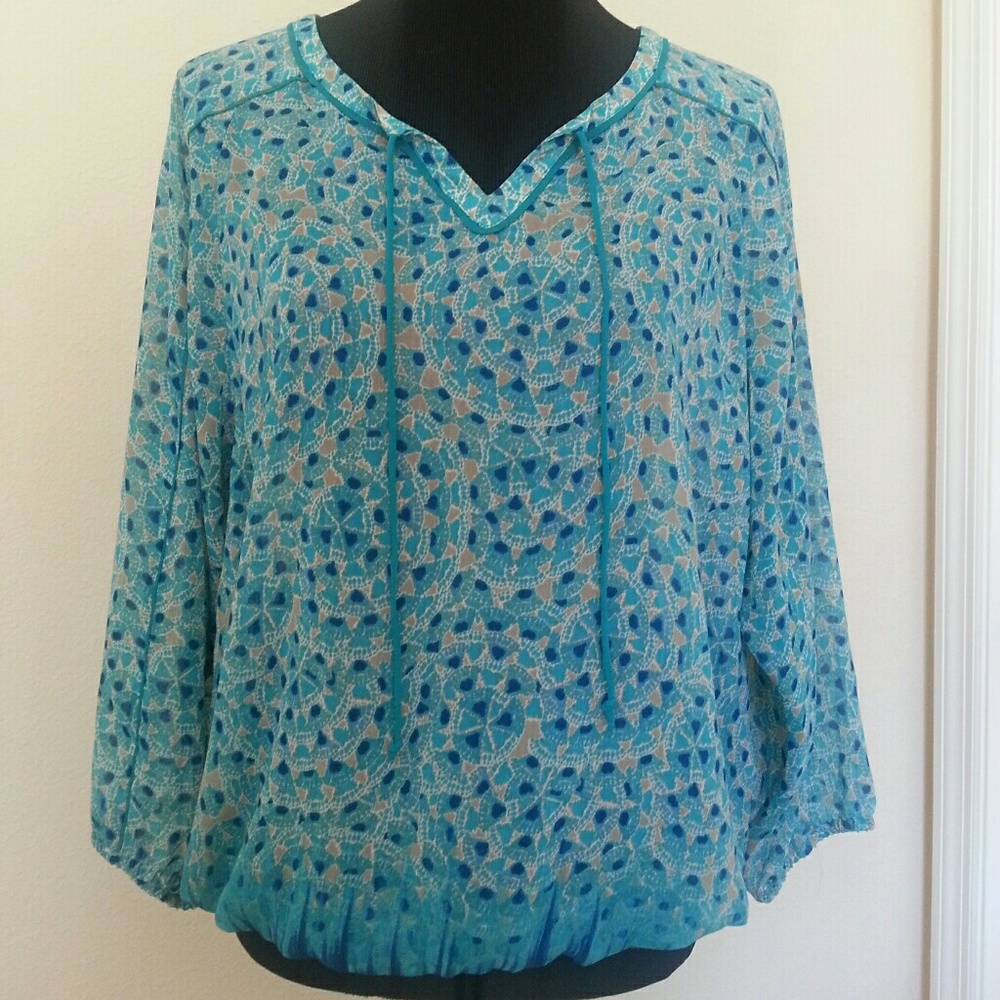 Lucky Brand Popover Blouse