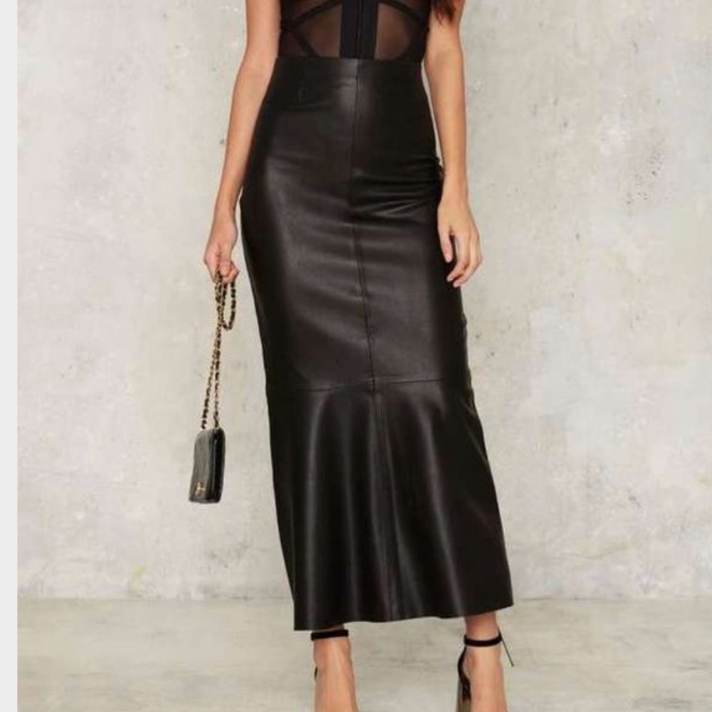 Nasty Gal Essex Vegan Leather Skirt