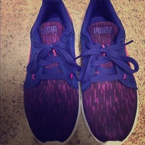 Purple/ blue/coral Puma sneakers