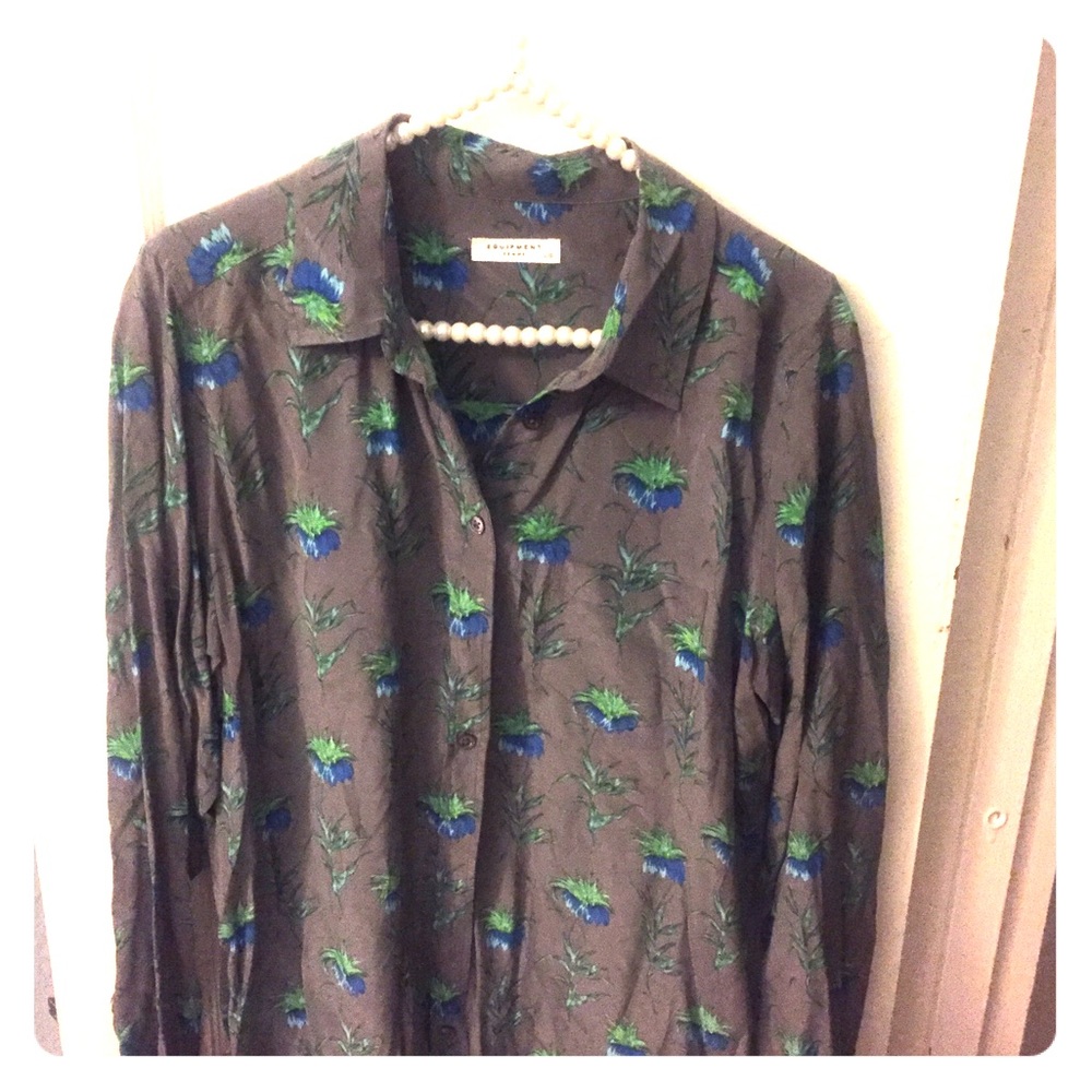 Equipment Femme silk flower print blouse