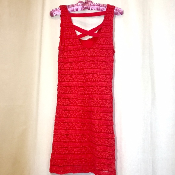🎀Red lace dress in size M👗 - Picture 3 of 6