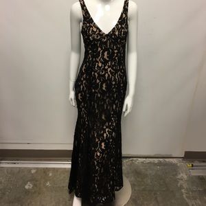 Black lace mermaid dress