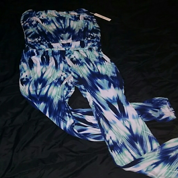 NWT {Anthropologie} |TC|Silky Strapless Jumpsuit - Picture 7 of 8