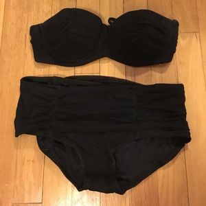 J Crew black bikini