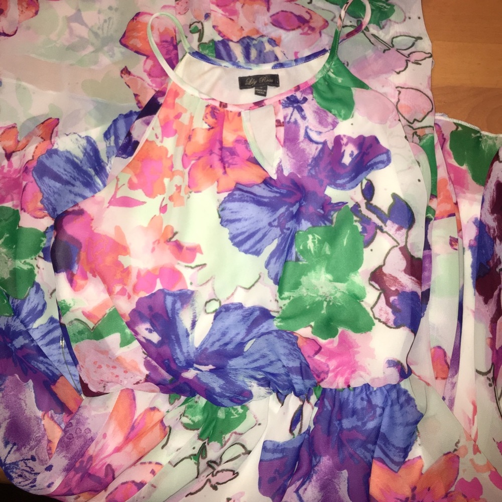 High low, floral sun dress