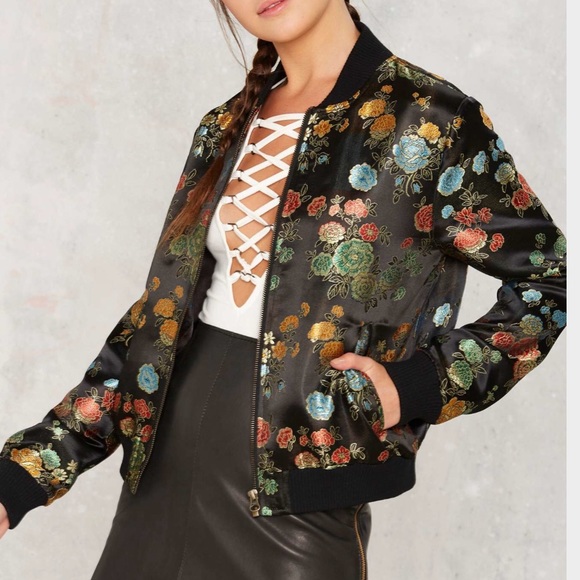 Nasty Gal In Season Jacquard Bomber Jacket - Picture 2 of 4