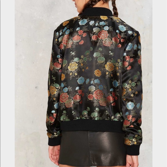 Nasty Gal In Season Jacquard Bomber Jacket - Picture 3 of 4