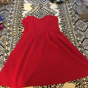 Red Strapless Dress